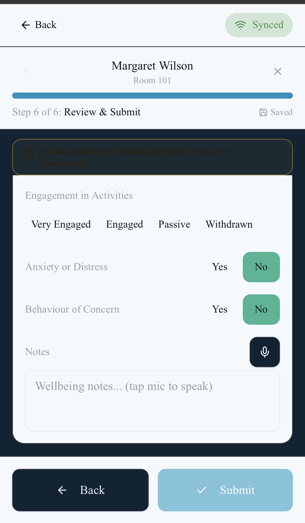Review and Submit final step
